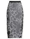 Rochas Woman Midi Skirt Black Size S Viscose, Polyester In Black
