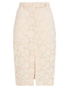 Rochas Woman Midi Skirt Cream Size 4 Acrylic, Wool, Polyamide In Neutral