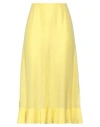 Rochas Woman Midi Skirt Yellow Size 4 Silk