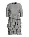 Rochas Woman Mini Dress Black Size 4 Wool, Polyamide, Elastane In Gray