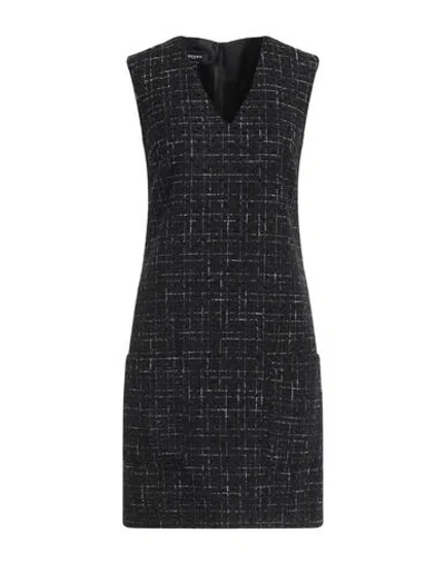 Rochas Woman Mini Dress Black Size 6 Polyester, Acrylic, Cotton, Metallic Fiber