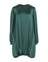 ROCHAS ROCHAS WOMAN MINI DRESS DARK GREEN SIZE 6 ACETATE, VISCOSE