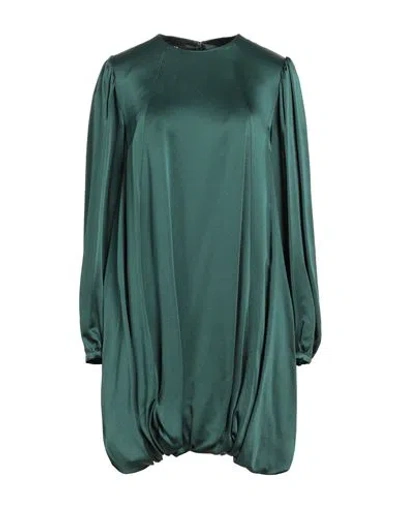 Rochas Woman Mini Dress Dark Green Size 6 Acetate, Viscose