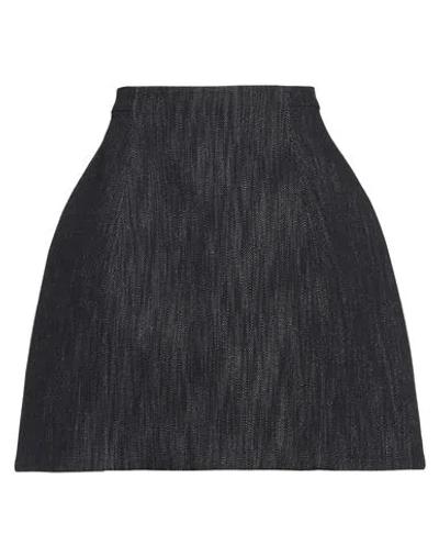 Rochas Woman Mini Skirt Blue Size 8 Cotton