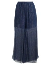 Rochas Woman Pants Blue Size 6 Silk, Metallic Polyester