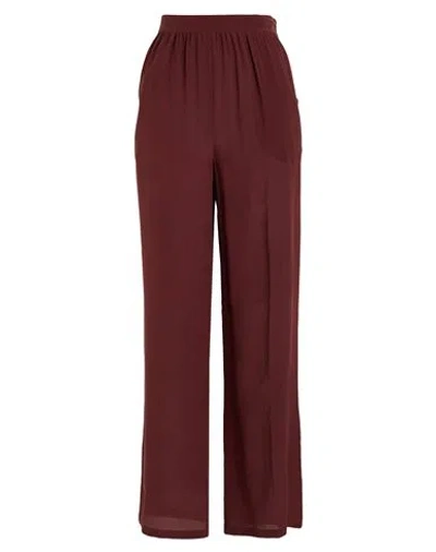 Rochas Woman Pants Brown Size 4 Silk