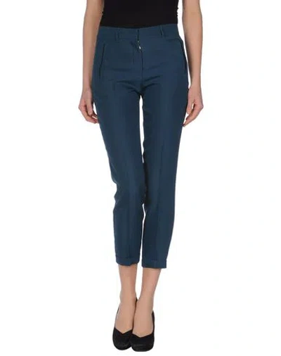 Rochas Woman Pants Deep Teal Size 8 Virgin Wool, Silk In Green