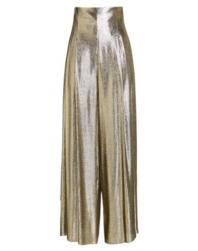 Rochas Woman Pants Gold Size 6 Silk, Polyester
