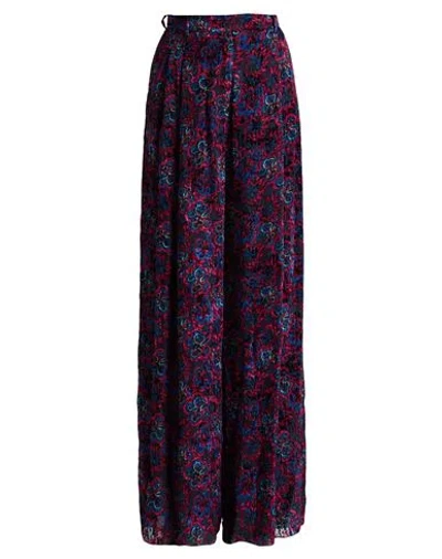 Rochas Woman Pants Midnight Blue Size 6 Viscose, Silk