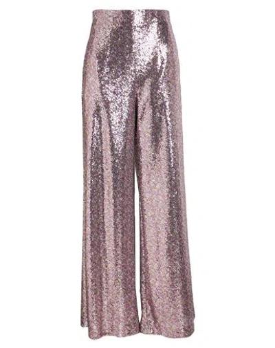 Rochas Woman Pants Purple Size 8 Polyester, Polyamide