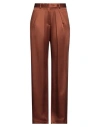 Rochas Woman Pants Tan Size 6 Acetate, Rayon