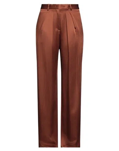 Rochas Woman Pants Tan Size 6 Acetate, Rayon