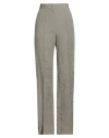 Rochas Woman Pants Taupe Size 8 Linen, Elastane In Green
