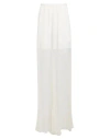 Rochas Woman Pants White Size 6 Silk, Metallic Polyester In White