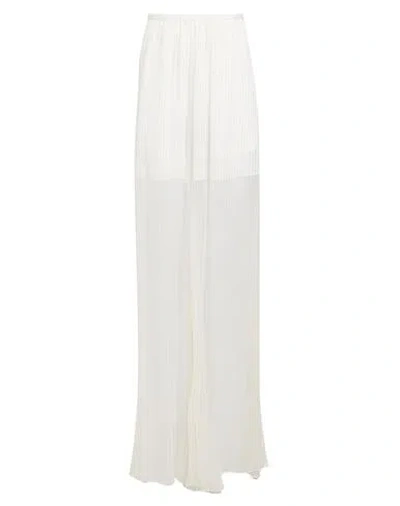 Rochas Woman Pants White Size 6 Silk, Metallic Polyester