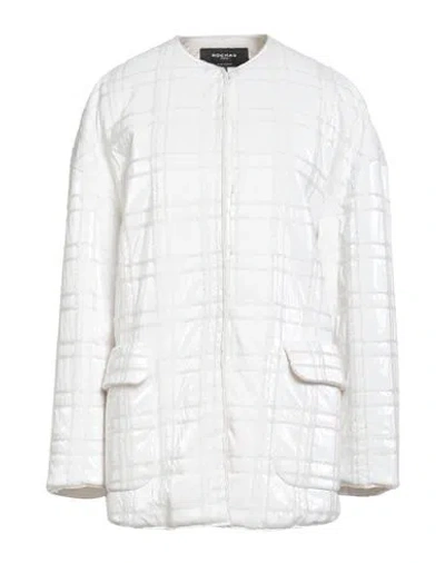 Rochas Woman Puffer White Size 4 Polyamide