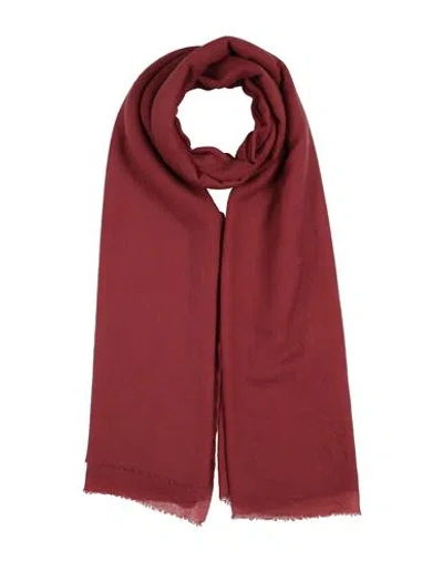 Rochas Woman Scarf Rust Size - Cashmere, Wool In Red