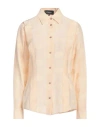 Rochas Woman Shirt Beige Size 2 Viscose, Silk, Cotton In Beige