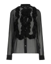 Rochas Woman Shirt Black Size 8 Silk