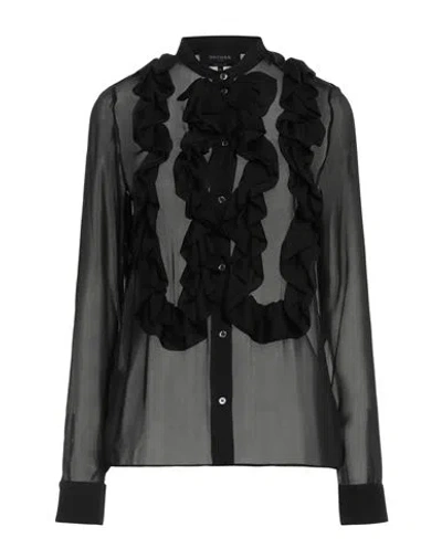 Rochas Woman Shirt Black Size 8 Silk