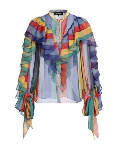 ROCHAS ROCHAS WOMAN SHIRT BLUE SIZE 6 POLYESTER