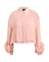 Rochas Woman Shirt Blush Size 4 Silk In Pink