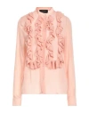 Rochas Woman Shirt Light Pink Size 8 Silk In Pink