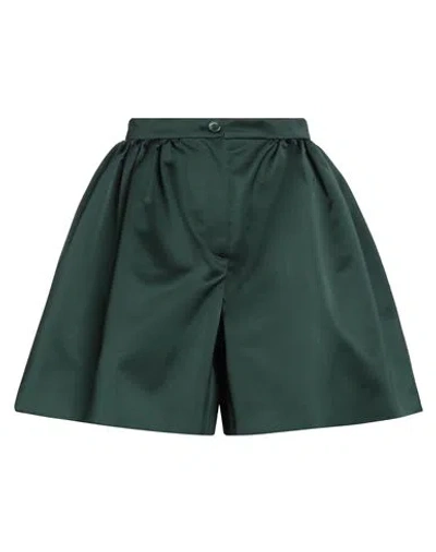 Rochas Woman Shorts & Bermuda Shorts Dark Green Size 8 Polyester