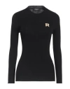 Rochas Woman Sweater Midnight Blue Size S Virgin Wool In Black