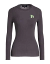 Rochas Woman Sweater Grey Size Xl Virgin Wool In Gray