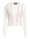 Rochas Woman Sweater Ivory Size L Virgin Wool, Polyester In White