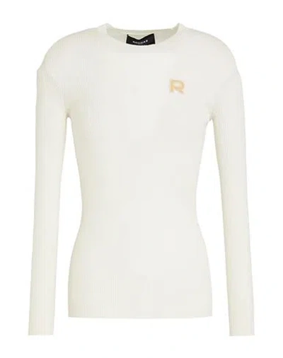 Rochas Woman Sweater Ivory Size M Virgin Wool In White