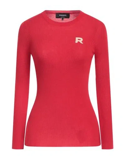 Rochas Woman Sweater Red Size M Virgin Wool