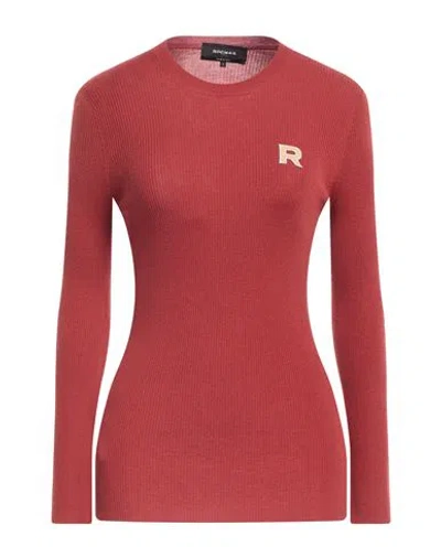 Rochas Woman Sweater Rust Size S Virgin Wool In Red