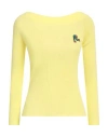 Rochas Woman Sweater Yellow Size M Cotton