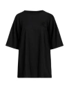 Rochas Woman T-shirt Black Size L Cotton