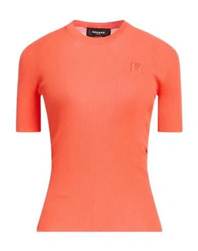 Rochas Woman T-shirt Orange Size Xl Cotton