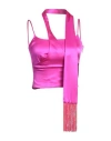 Rochas Woman Top Fuchsia Size 0 Silk, Acetate In Pink