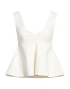 Rochas Woman Top Ivory Size 8 Virgin Wool, Acrylic, Polyester In White