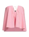 Rochas Woman Top Pink Size 6 Cotton, Polyester