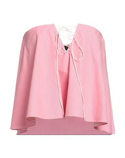 Rochas Woman Top Pink Size 6 Cotton, Polyester