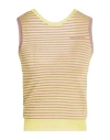 Rochas Woman Top Yellow Size S Polyamide, Polyester, Elastane