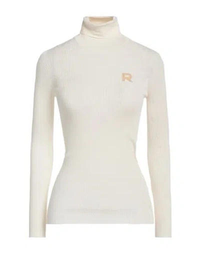 Rochas Woman Turtleneck Cream Size S Virgin Wool In White