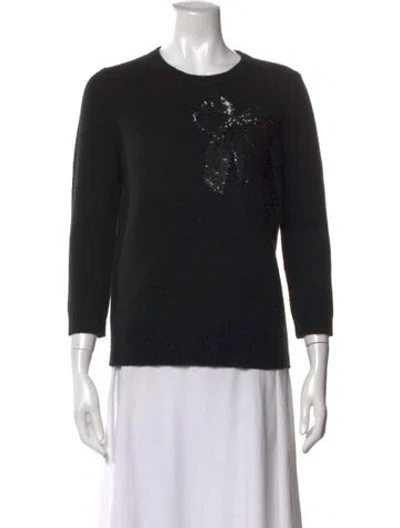 Pre-owned Rochas Wool Crew Neck Sweater In Black