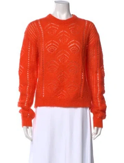Pre-owned Rochas Wool Crew Neck Sweater In Orange