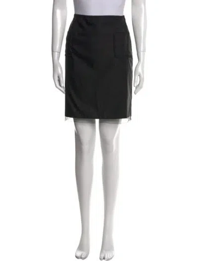 Pre-owned Rochas Wool Knee-length Skirt In Black