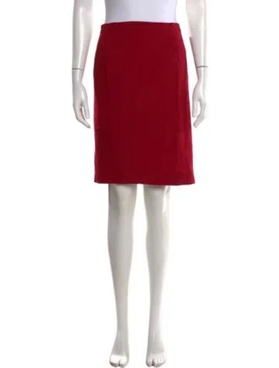 Pre-owned Rochas Wool Knee-length Skirt In Red