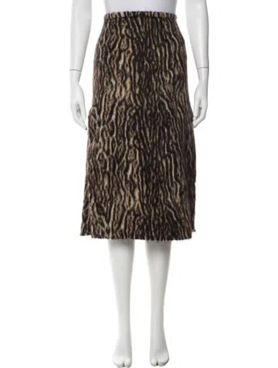 Pre-owned Rochas Wool Midi Length Skirt In Neutrals