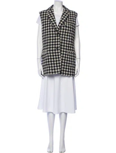 Pre-owned Rochas Wool Plaid Print Vest In Multi