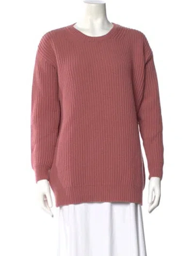 Pre-owned Rochas Wool Scoop Neck Sweater In Pink